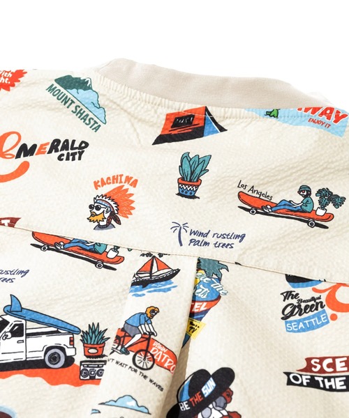 Duckster(ダックスター)の「Duckster/ダックスター 総柄ドロップショルダー S/S TEE(Tシャツ/カットソー・メンズ・ブラック/ベージュ・MEDIUM/LARGE/X-LARGE)」の10枚目の写真