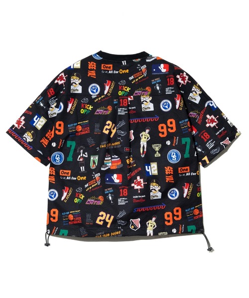 Duckster(ダックスター)の「Duckster/ダックスター 総柄ドロップショルダー S/S TEE(Tシャツ/カットソー・メンズ・ブラック/ベージュ・MEDIUM/LARGE/X-LARGE)」の13枚目の写真