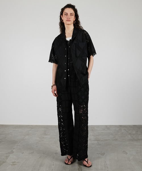 PRANK PROJECT(プランクプロジェクト)の「コットンレースジャンプスーツ / Cotton Lace Jumpsuit(つなぎ/オールインワン・レディース・ホワイト/ブラック・36/38)」の10枚目の写真