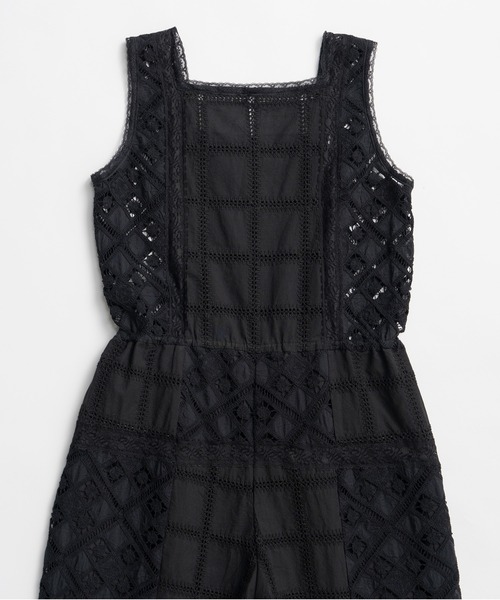 PRANK PROJECT(プランクプロジェクト)の「コットンレースジャンプスーツ / Cotton Lace Jumpsuit(つなぎ/オールインワン・レディース・ホワイト/ブラック・36/38)」の16枚目の写真