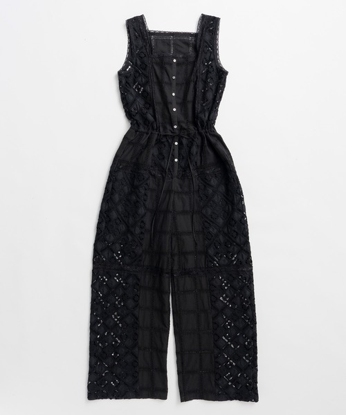 PRANK PROJECT(プランクプロジェクト)の「コットンレースジャンプスーツ / Cotton Lace Jumpsuit(つなぎ/オールインワン・レディース・ホワイト/ブラック・36/38)」の19枚目の写真