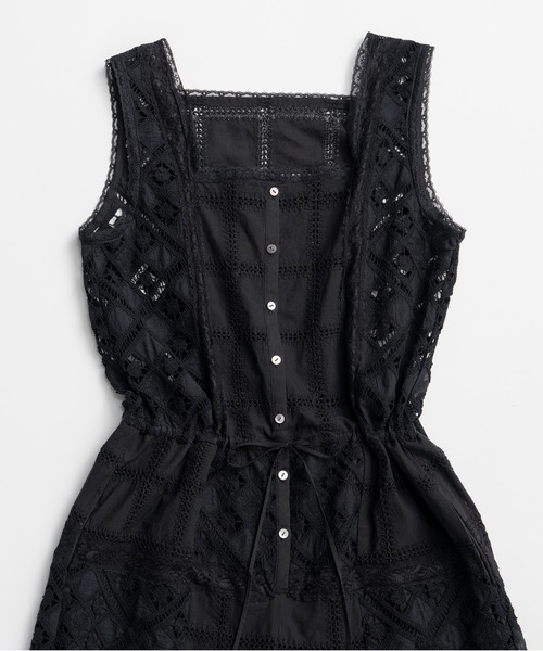 PRANK PROJECT(プランクプロジェクト)の「コットンレースジャンプスーツ / Cotton Lace Jumpsuit(つなぎ/オールインワン・レディース・ホワイト/ブラック・36/38)」の18枚目の写真
