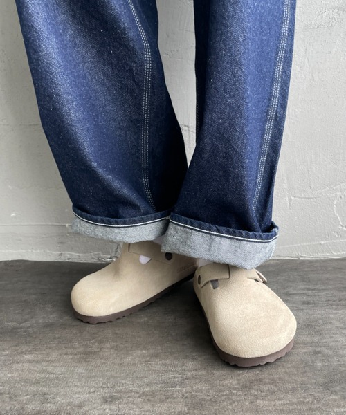 BIRKENSTOCK（ビルケンシュトック）の「[BIRKENSTOCK/ビルケンシュトック] BOSTON SUEDE LEATHER ボストン スウェード サンダル（サンダル・レディース・ベージュ/ブラック・27/26.5/26/25/24.5/24/23/28）」の5枚目の写真