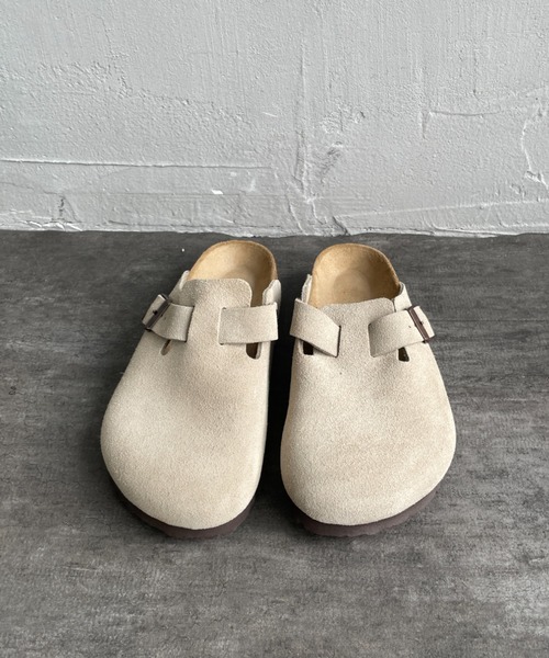 BIRKENSTOCK（ビルケンシュトック）の「[BIRKENSTOCK/ビルケンシュトック] BOSTON SUEDE LEATHER ボストン スウェード サンダル（サンダル・レディース・ベージュ/ブラック・27/26.5/26/25/24.5/24/23/28）」の7枚目の写真