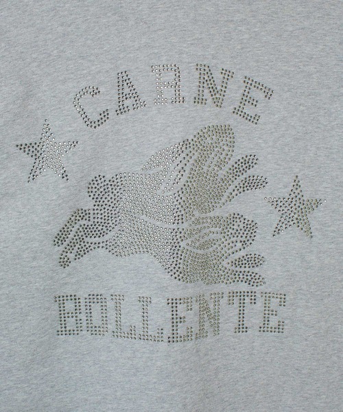 Carne Bollente（カルネボレンテ）の「carne bollente STARS AND STUDS（パーカー・レディース・グレー・S）」の6枚目の写真