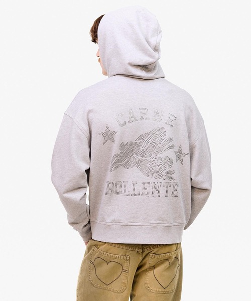 Carne Bollente（カルネボレンテ）の「carne bollente STARS AND STUDS（パーカー・レディース・グレー・S）」の11枚目の写真