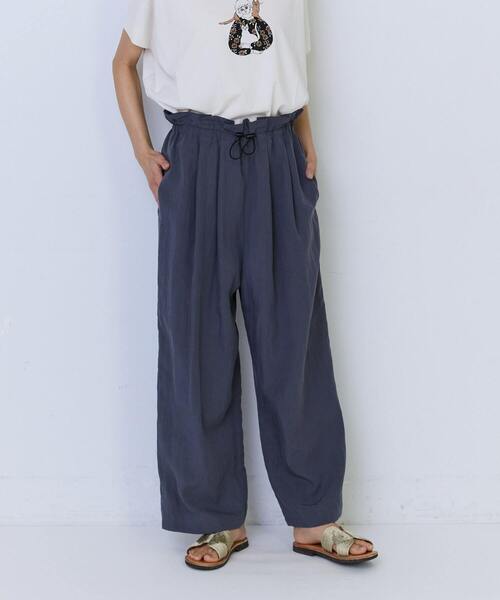 ADIEU TRISTESSE(アデュートリステス)の「ポプリンストレートパンツ(その他パンツ・レディース・ベージュ/チャコールグレー/カーキ・M/L)」の2枚目の写真