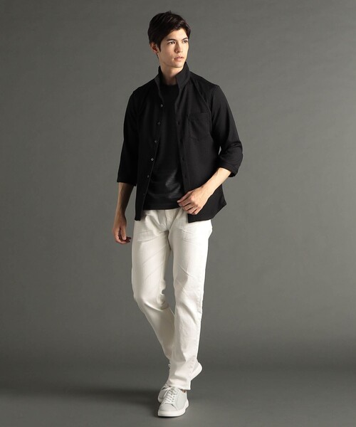MONSIEUR NICOLE(ムッシュニコル)の「【canal deux Luxe】ウェイブサッカー 7分袖シャツ(シャツ/ブラウス・メンズ・ホワイト/ライトグレー/ブラック・LARGE/MEDIUM/X-LARGE)」の18枚目の写真