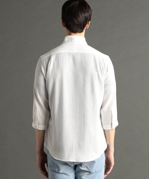 MONSIEUR NICOLE(ムッシュニコル)の「【canal deux Luxe】ウェイブサッカー 7分袖シャツ(シャツ/ブラウス・メンズ・ホワイト/ライトグレー/ブラック・LARGE/MEDIUM/X-LARGE)」の19枚目の写真
