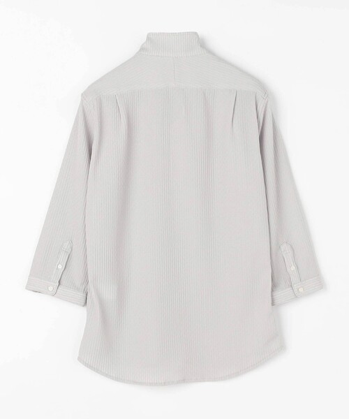 MONSIEUR NICOLE(ムッシュニコル)の「【canal deux Luxe】ウェイブサッカー 7分袖シャツ(シャツ/ブラウス・メンズ・ホワイト/ライトグレー/ブラック・LARGE/MEDIUM/X-LARGE)」の7枚目の写真