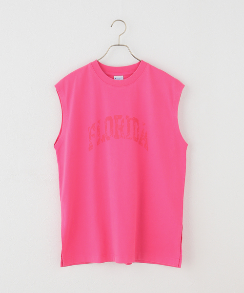 Champion(チャンピオン)の「ウォッシャブル / Champion / チャンピオン SLEEVELESS SHIRT(Tシャツ/カットソー・レディース・サックスブルー/ネイビー/ピンク/ライトグレー/ブラック系その他・FREE)」の5枚目の写真