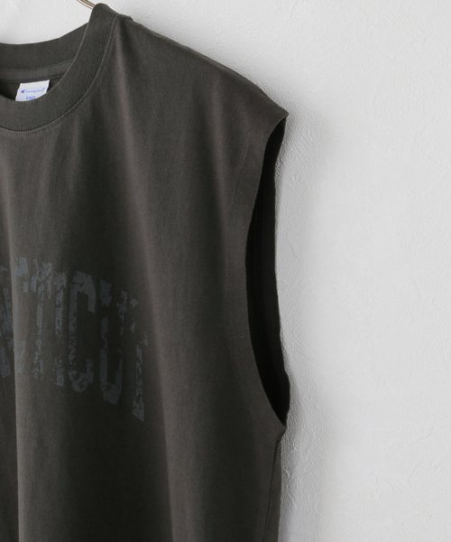 Champion(チャンピオン)の「ウォッシャブル / Champion / チャンピオン SLEEVELESS SHIRT(Tシャツ/カットソー・レディース・サックスブルー/ネイビー/ピンク/ライトグレー/ブラック系その他・FREE)」の7枚目の写真