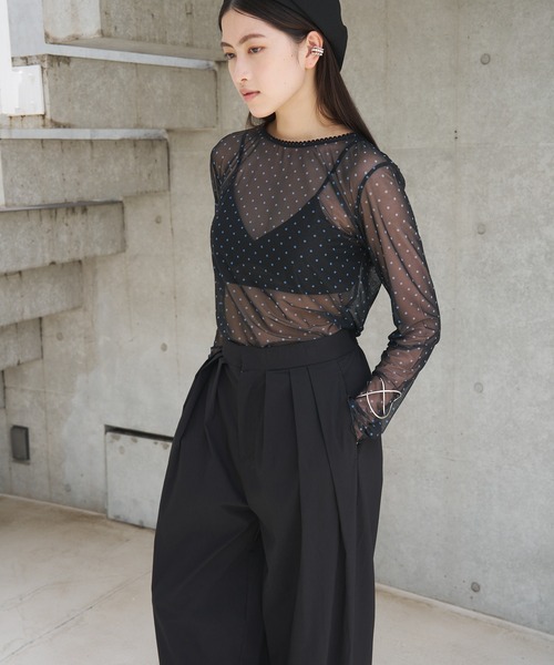 SOEMIN(ソミン)の「Basic slacks/ベーシックタックパンツ(スラックス・レディース・ブラック/ベージュ・FREE)」の16枚目の写真