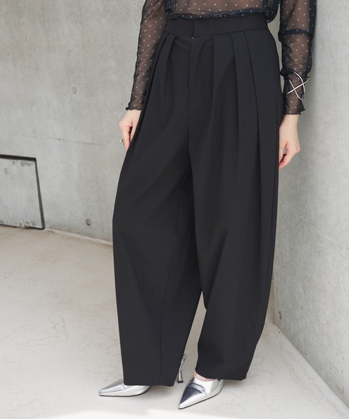 SOEMIN(ソミン)の「Basic slacks/ベーシックタックパンツ(スラックス・レディース・ブラック/ベージュ・FREE)」の17枚目の写真