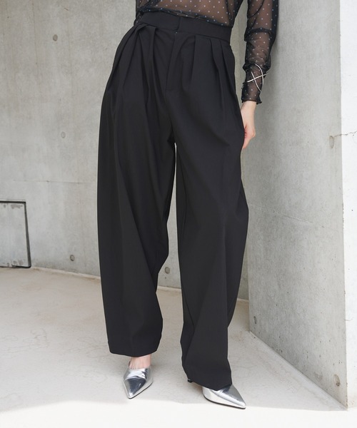 SOEMIN(ソミン)の「Basic slacks/ベーシックタックパンツ(スラックス・レディース・ブラック/ベージュ・FREE)」の18枚目の写真