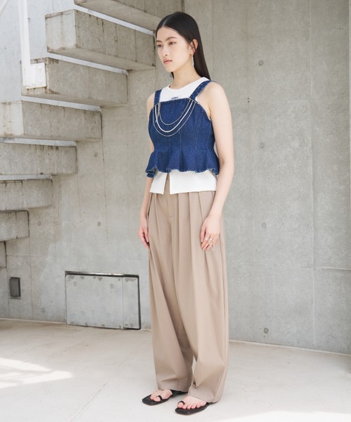 SOEMIN(ソミン)の「Basic slacks/ベーシックタックパンツ(スラックス・レディース・ブラック/ベージュ・FREE)」の22枚目の写真