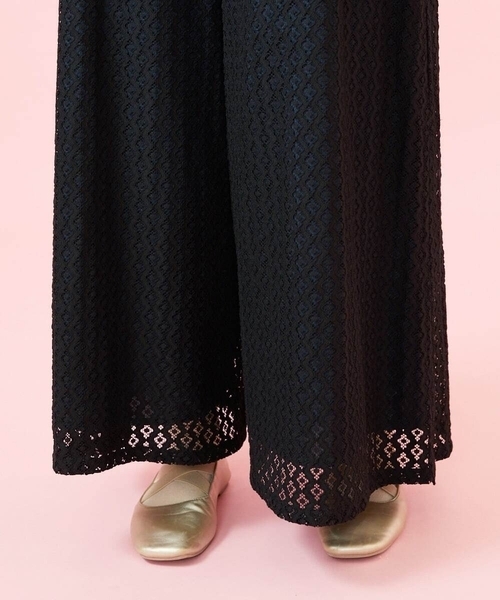 Jocomomola（ホコモモラ）の「Ola レースワイドパンツ（その他パンツ・レディース・ブラック/ベージュ・40/38）」の14枚目の写真