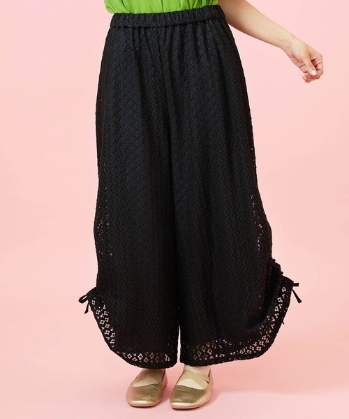 Jocomomola（ホコモモラ）の「Ola レースワイドパンツ（その他パンツ・レディース・ブラック/ベージュ・40/38）」の18枚目の写真