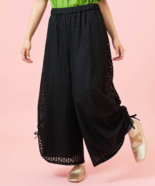 Jocomomola（ホコモモラ）の「Ola レースワイドパンツ（その他パンツ・レディース・ブラック/ベージュ・40/38）」の19枚目の写真