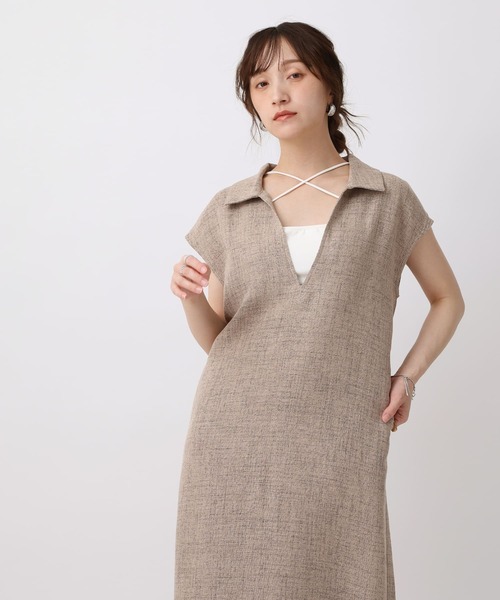 NOAHL(ノアル)の「【NOAHL】リネンライクスキッパーノースリーブワンピース(ワンピース・レディース・グレー系/ベージュ系/ブラック・L/S/M)」の17枚目の写真