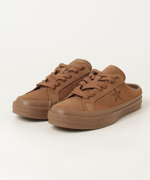 CONVERSE（コンバース）の「converse コンバース ONE STAR SUEDE MULE ワンスター スエード ミュール 33702980 33702982（スニーカー・レディース・ブラウン/オフホワイト・23.5cm/24.5cm/23.0cm/24.0cm/25.0cm）」の2枚目の写真
