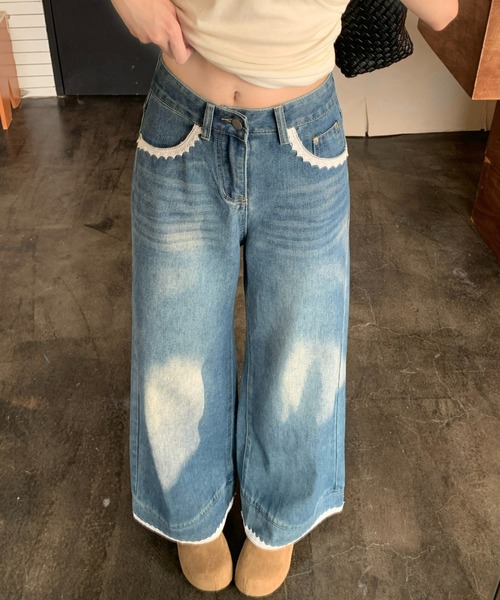 AMAJI(アマジ)の「ハイウエスト デニム ワイドパンツ(その他パンツ・レディース・ブルー・SMALL/MEDIUM/LARGE/X-LARGE)」の4枚目の写真