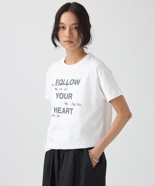 She is-.(シーイズ)の「【SHE is-.】<別注>フロントロゴT(Tシャツ/カットソー・レディース・モカ/ホワイト・フリー)」の4枚目の写真