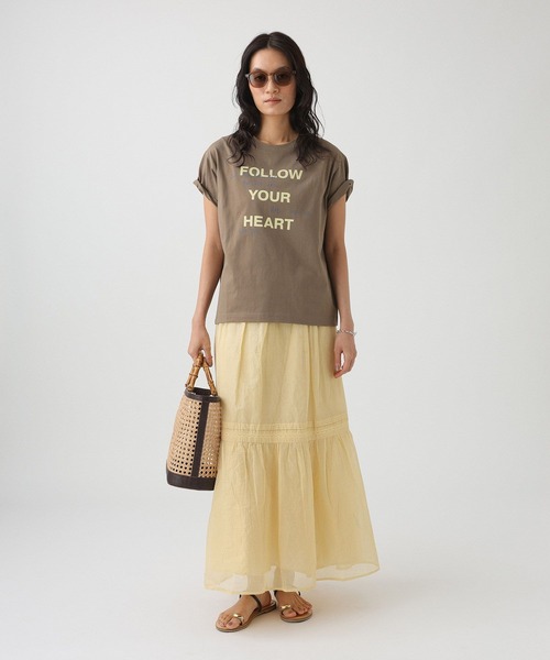 She is-.(シーイズ)の「【SHE is-.】<別注>フロントロゴT(Tシャツ/カットソー・レディース・モカ/ホワイト・フリー)」の15枚目の写真