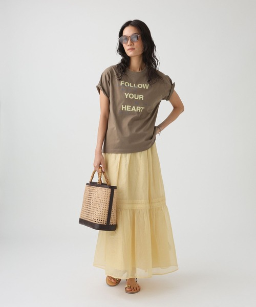 She is-.(シーイズ)の「【SHE is-.】<別注>フロントロゴT(Tシャツ/カットソー・レディース・モカ/ホワイト・フリー)」の16枚目の写真