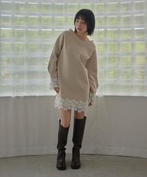 EMMEL REFINES | ＜EMMEL REFINES＞EM レーストリミング ミニワンピース(ワンピース)