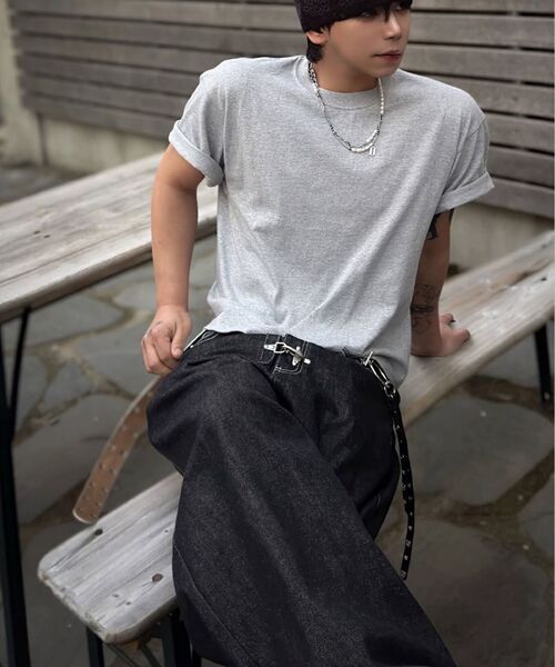 THE MILE（ザマイル）の「ガーメンツクロップ無地クルーネック_GRAY（Tシャツ/カットソー・メンズ・その他・SMALL/MEDIUM/LARGE/X-LARGE）」の6枚目の写真