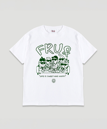 FRUAND（フルアンド）の「ラインカラーグラフィック半袖Tシャツ_グリーン（Tシャツ/カットソー）」
