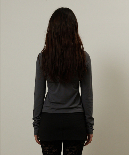 GIMOR（ギマー）の「Tie Bustier Long Sleeve Charcoal（Tシャツ/カットソー・レディース・その他・SMALL）」の4枚目の写真