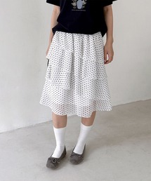 HOOK for girls ティアードミディ丈 シフォンスカート
