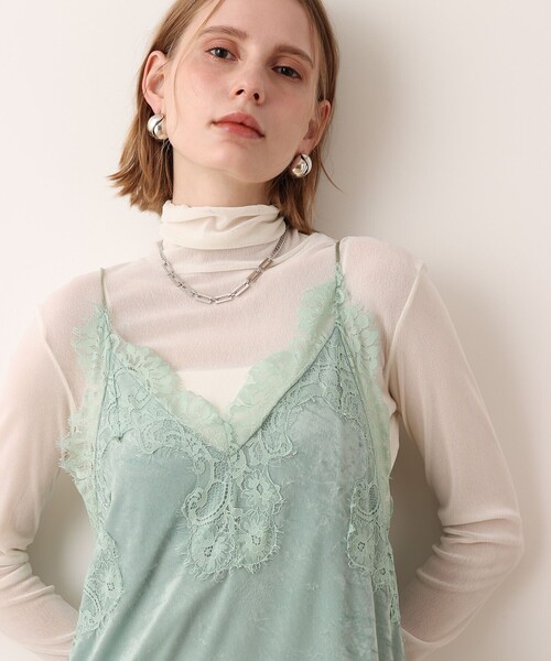 allureville(アルアバイル)の「フロッキーチュールタートル(Tシャツ/カットソー・レディース・モカ/オフホワイト・2)」の1枚目の写真