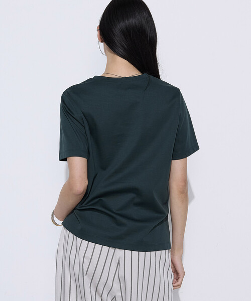 COMME CA(コムサ)の「〔 TALLサイズ 〕 スーピマコットンポンチ Tシャツ(Tシャツ/カットソー・レディース・ネイビー/ホワイト・15号)」の12枚目の写真