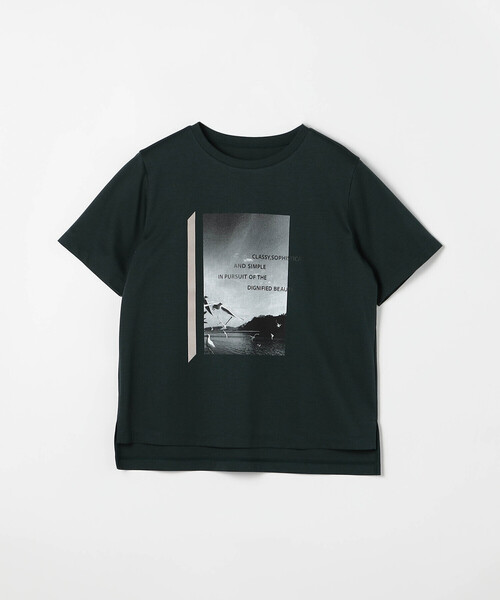 COMME CA(コムサ)の「〔 TALLサイズ 〕 スーピマコットンポンチ Tシャツ(Tシャツ/カットソー・レディース・ネイビー/ホワイト・15号)」の21枚目の写真