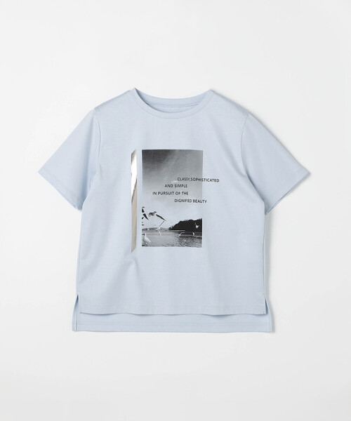 COMME CA(コムサ)の「〔 TALLサイズ 〕 スーピマコットンポンチ Tシャツ(Tシャツ/カットソー・レディース・ネイビー/ホワイト・15号)」の22枚目の写真