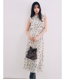 SNIDEL | 【販路限定サイズあり】Sustainableフリルワンピース(ワンピース)