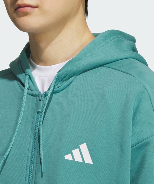 adidas（アディダス）の「ワーディングパック ルーズフィット ヘビー フレンチテリー フルジップ パーカー / アディダス adidas（マウンテンパーカー・メンズ・ブルー・SMALL/MEDIUM/LARGE/X-LARGE/XX-LARGE/3XL）」の5枚目の写真