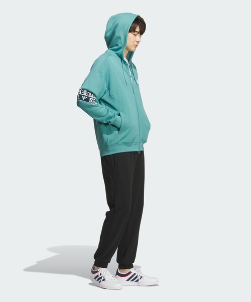 adidas（アディダス）の「ワーディングパック ルーズフィット ヘビー フレンチテリー フルジップ パーカー / アディダス adidas（マウンテンパーカー・メンズ・ブルー・SMALL/MEDIUM/LARGE/X-LARGE/XX-LARGE/3XL）」の3枚目の写真