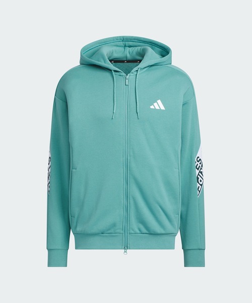 adidas（アディダス）の「ワーディングパック ルーズフィット ヘビー フレンチテリー フルジップ パーカー / アディダス adidas（マウンテンパーカー・メンズ・ブルー・SMALL/MEDIUM/LARGE/X-LARGE/XX-LARGE/3XL）」の6枚目の写真