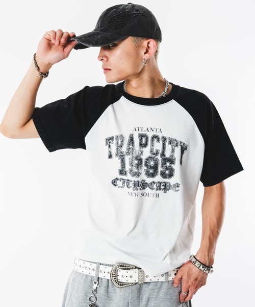 SHORT ROUND(ショートラウンド)の「SHORT ROUND/ブリーチラグラングラフィックT(Tシャツ/カットソー・メンズ・ブラック系その他/その他1・LARGE/MEDIUM)」の13枚目の写真