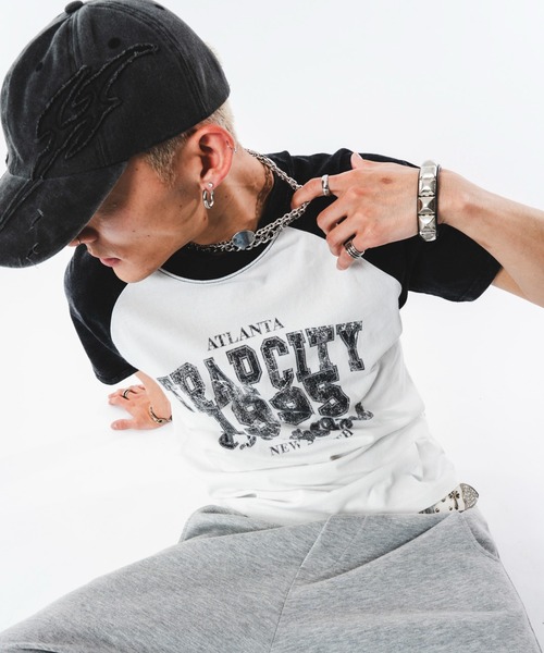 SHORT ROUND(ショートラウンド)の「SHORT ROUND/ブリーチラグラングラフィックT(Tシャツ/カットソー・メンズ・ブラック系その他/その他1・LARGE/MEDIUM)」の15枚目の写真