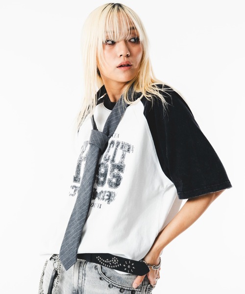 SHORT ROUND(ショートラウンド)の「SHORT ROUND/ブリーチラグラングラフィックT(Tシャツ/カットソー・メンズ・ブラック系その他/その他1・LARGE/MEDIUM)」の18枚目の写真