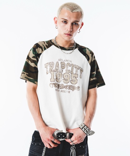 SHORT ROUND(ショートラウンド)の「SHORT ROUND/ブリーチラグラングラフィックT(Tシャツ/カットソー・メンズ・ブラック系その他/その他1・LARGE/MEDIUM)」の21枚目の写真