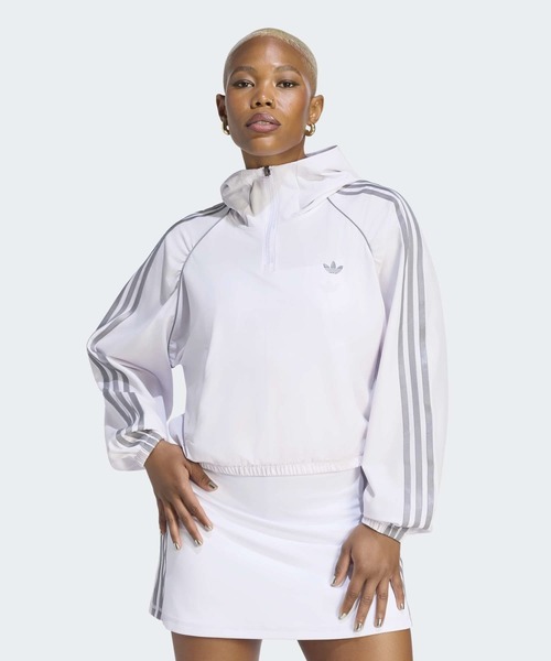 adidas(アディダス)の「アディダス オリジナルス スポーツ カバーアップジャケット / ハーフジップ / アディダス adidas(スウェット・レディース・パープル・XX-LARGE/LARGE/MEDIUM/SMALL/X-LARGE)」の8枚目の写真