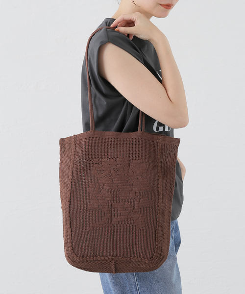 JOURNAL STANDARD(ジャーナルスタンダード)の「【nananita / ナナニータ】rose crochet bag(トートバッグ・レディース・レッド/ブラウン/ホワイト・FREE)」の12枚目の写真