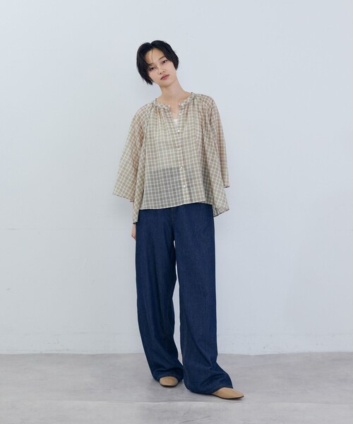 ADIEU TRISTESSE(アデュートリステス)の「フレアーシルエットブラウス(シャツ/ブラウス・レディース・ブルー系その他/ブラック系その他/ベージュ系その他・38)」の7枚目の写真