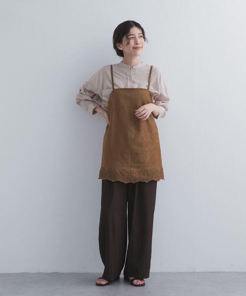 URBAN RESEARCH DOORS（アーバンリサーチドアーズ）の「ヘム刺繍スエードライクキャミソール（その他トップス・レディース・カーキ/キャメル・FREE）」の18枚目の写真